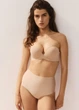 Бюстгальтер балконет невидимка супер push-up со съемными бретелями H&M 75B бежевый (13708) - изображение 1