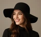 Жіночий фетровий капелюх-флоппі з широкими полями Honey Fashion Accessories 56-57 чорний (13-5) - изображение 1