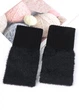 Митенки черные меховые зимние нарукавники 20см One Size - изображение 2