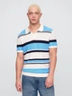 Поло длинное мужское GAP 552321058 XL Белый с синим (1159854818) - изображение 1