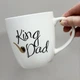 Набор фарфоровых кружек King Dad Queen Mom 520 мл BonaDi 577-524 - изображение 7
