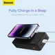 Универсальная мобильная батарея Baseus Airpow Fast Charge Power Bank 30000mAh 20W черный (PPQD090101) - изображение 2