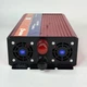 Инвертор преобразователь напряжения 12V-220V 4000 Вт PoweronePlus с цифровым LED-дисплеем, автомобильный инвертор с USB выходом для ноутбуков, освещения, аудио- и видеотехники Красный, NV-4000-Red - изображение 3
