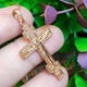 Крестик Xuping Jewelry длина 4см на цепочку до 5мм медицинское золото позолота 18К к292 - изображение 2