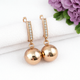 Серьги Xuping Jewelry длина 2см ширина 1см медицинское золото позолота 18К с1352 - изображение 1