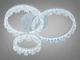 Потолочная люстра Diasha LED кольца белая, современный дизайн, мягкий свет MX78204/1+1+1WH - изображение 3