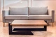 Дизайнерський журнальний стіл в стилі Loft 100x50x45h Чорний/Дерево ATL584 - зображення 2