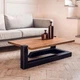 Дизайнерський журнальний стіл в стилі Loft 100x50x45h Чорний/Дерево ATL584 - зображення 3