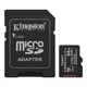 Карта памяти Kingston microSD 64GB C10 UHS-I A1 V10 R100MB/s + SD (SDCS3/64GB) - изображение 1