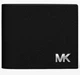 Мужское портмоне Michael Kors Cooper из сафьяновой кожи черное - изображение 1