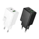 Мережевий зарядний пристрій Hoco N71 Nuevo GaN PD30W+QC3.0 (black) - зображення 4
