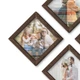 Набор квадратных фоторамок The Frame Depot на стену, 7 шт, в темно-коричневом цвете, современный геометрический коллаж для фото, артов и постеров (diamond_set) - изображение 3