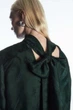 Блуза жіноча COS floral-jacquard bow blouse 1191336001 34 Зелений - изображение 4