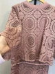Женский костюм макраме с кофтой и юбкой на резинке TELL MKTL5274/1407 - 54, Пудровий - изображение 5