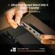 Док-станция DOCKASE Smart 10-in-1 USB-C Hub - HDMI & DP (Explorer Edition), Single 4K144Hz, PD 3.0 100W, Gigabit Ethernet, USB 3.2/USB 2.0, UHS-II SD/TF Card Reader, USB C Dock (2-го Глянцево-серебристый - изображение 6
