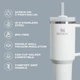 Термокружка Stanley Quencher H2.0 FlowState Vacuum Insulated Stainless Steel Tumbler Peony Розовая Пион 567мл - изображение 3