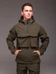 Анорак чоловічий з капюшоном на флісі Softshell хакі L 3749764s3 - изображение 1