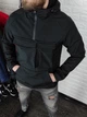 Анорак чоловічий з капюшоном на флісі Softshell M чорний 3749763s2 - изображение 6