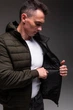 Куртка чоловіча демісезонна стьобана 2XL хакі 4412320s4 - зображення 9