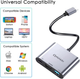 Портативная док-станция Onshida 3в1 USB-C HDMI адаптер 4K 100W для Nintendo Switch MacBook серый - изображение 6