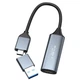 Універсальна зовнішня карта відеозахоплення TYPE-C та HDMI Gray USB 3.0 подовжена версія - зображення 5