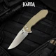 Ніж Складаний Karda J278 Clip Point Desert - изображение 1