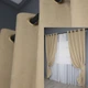 Комплект штор на люверсах VR-Textil Мікровелюр SPARTA № 1192ш 150х250 см 2 шт Бежевий (37-0033) - зображення 1