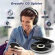 Програвач CD портативний Greadio, Discman, антишок, AUX, TF, MP3, CD-R/RW, чорний - зображення 4