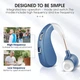 Слуховой аппарат Britzgo Digital Hearing Amplifier — перезаряжаемый усилитель звука, заушной, синий - изображение 8