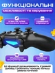 Джойстик игровой универсальный для sony playstation ps3 ps4 ps ios android tv windows беспроводной Doubleshock bluetooth геймпад сони плейстейшен пс3 пс4 пс пк компьютера андроид тв с двойной вибрацией сенсором аудио динамиком + зарядный кабель чорные - изображение 2