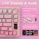 Механічна ігрова клавіатура Aula S75 Pro Pink з TFT-дисплеєм, 2.4G/Bluetooth/Кабель - изображение 3