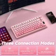 Механічна ігрова клавіатура Aula S75 Pro Pink з TFT-дисплеєм, 2.4G/Bluetooth/Кабель - изображение 4