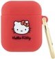 Etui Hello Kitty Silicone 3D Kitty Head do Apple AirPods 1/2 Red (3666339189716) - obraz 1