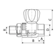 Кран кульовий PP-r 25 мм х 3/4" зі згоном, прямий ITW419 ITAL ITW419 - зображення 2