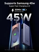 Повербанк UGREEN 20000mAh 45W з вбудованим кабелем USB-C, швидка зарядка PD 3.0, PPS, 2C1A - зображення 2