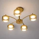 Люстра потолочная DUSHA MS241 - 5 x GX53 золото/янтарь LIGHT SET - изображение 1
