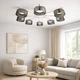 Люстра потолочная DUSHA MS228 - 8 x GX53 белый/дымчатый LIGHT SET - изображение 7