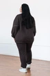 Жіночий костюм у спортивному стилі plus size " Кант " шоколад 66/68 - зображення 5