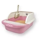 Лоток (туалет) для котов CAT IN BOX с лопаткой 52х36х21,5 см розовый - изображение 3