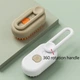 Паровая щетка массажер спрей 3 в 1 PET SPRAY MASSAGE BRUSH для вычесывания собак и кошек с паровым распылителем с ручкой - белая - изображение 4
