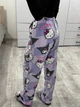 Фиолетовые плюшевые брюки Hello Kitty Kuromi унисекс | Теплые флисовые брюки Hello Kitty & Kuromi для дома M-L - изображение 4