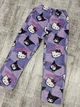 Фиолетовые плюшевые брюки Hello Kitty Kuromi унисекс | Теплые флисовые брюки Hello Kitty & Kuromi для дома M-L - изображение 5