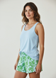 Пижама Primark Cotton Vest And Short Pyjamas XXS комплект для дома и сна Голубой (9023) - изображение 2