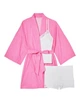 Піжама (Халат + майка + шорти) 3-в-1 Victoria's Secret 3-Piece Cotton Pajama Set S Рожева - зображення 3