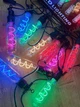 Гирлянда SFK-48 LED 220 V — удлинённые спиральные лампы, уличная и комнатная иллюминация, чёрный провод, мультиколор - изображение 7