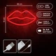 Портативный неоновый светильник-ночник "Губы" красный на батарейках/USB28*2*15 см - изображение 6