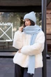 Комплект шапка і шарф FAMO KSH-25015 Блакитний One size (KSH-25015) - изображение 7