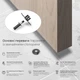 Стопор для дверей ограничитель открывания двери скрытый стоппер дверной фиксатор магнитный напольный стопер 28 мм черный магнитные (FDP2803) - изображение 2