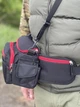 Сумка спінінгіста на пояс для ходової риболовлі VA чорна з червоним - зображення 3