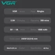 Машинка для стрижки аккумуляторная VGR V-111 для бороды носа та ушей и подставка (9 насадок) - изображение 6